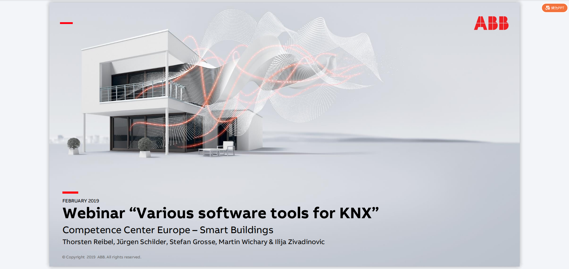 Webinar “Various software tools for KNX”
